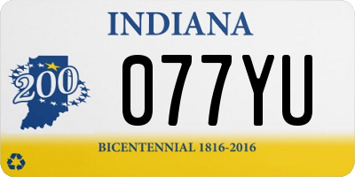 IN license plate 077YU