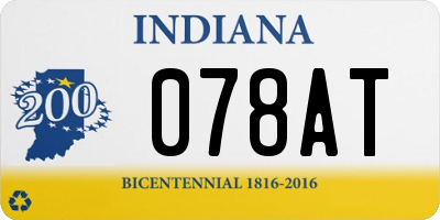 IN license plate 078AT