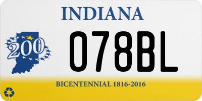 IN license plate 078BL