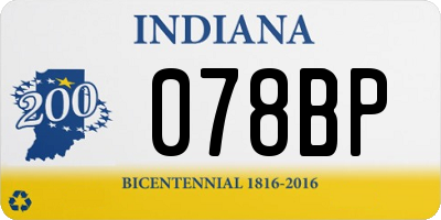 IN license plate 078BP