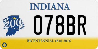 IN license plate 078BR