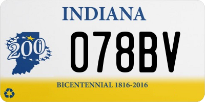 IN license plate 078BV