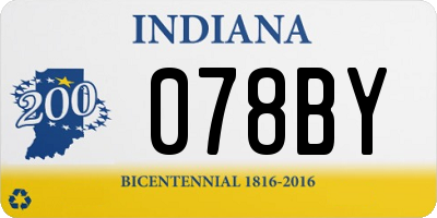 IN license plate 078BY