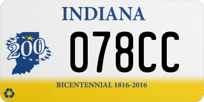 IN license plate 078CC