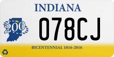 IN license plate 078CJ