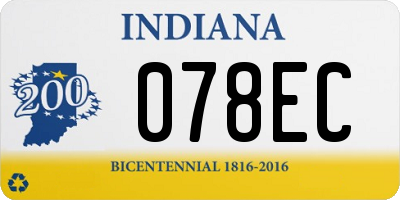 IN license plate 078EC