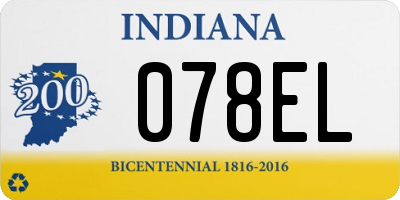 IN license plate 078EL