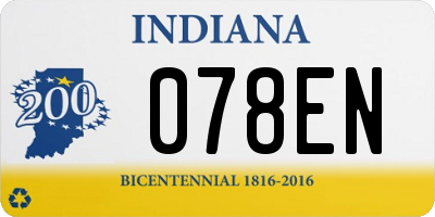 IN license plate 078EN