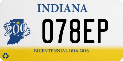 IN license plate 078EP