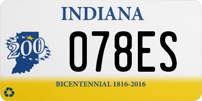 IN license plate 078ES