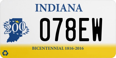 IN license plate 078EW