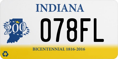 IN license plate 078FL