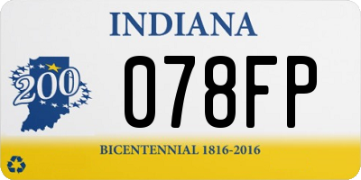 IN license plate 078FP