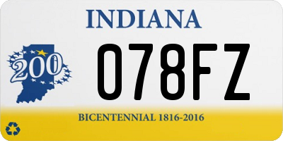 IN license plate 078FZ