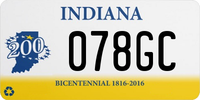 IN license plate 078GC