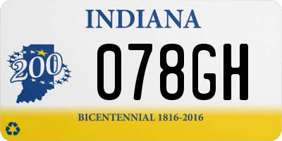 IN license plate 078GH