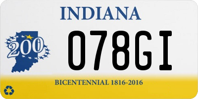IN license plate 078GI