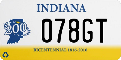 IN license plate 078GT