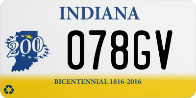 IN license plate 078GV