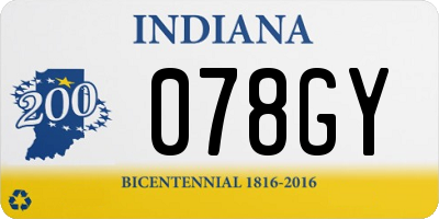 IN license plate 078GY