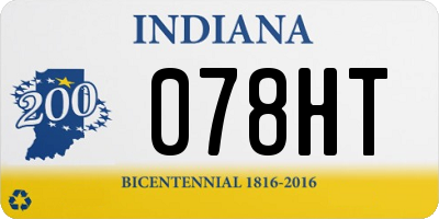IN license plate 078HT