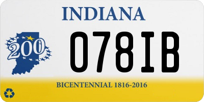 IN license plate 078IB