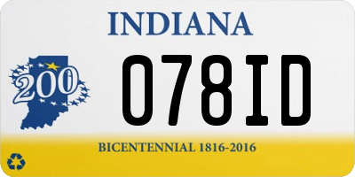 IN license plate 078ID