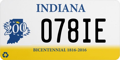 IN license plate 078IE