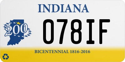 IN license plate 078IF