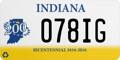 IN license plate 078IG