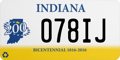 IN license plate 078IJ