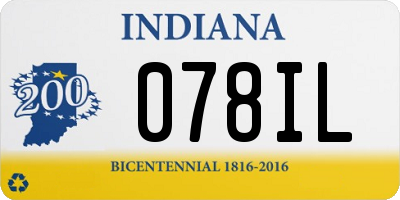 IN license plate 078IL