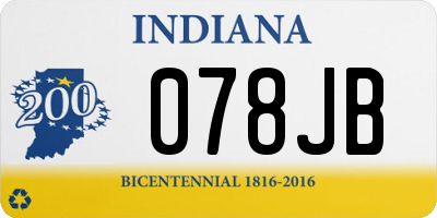 IN license plate 078JB