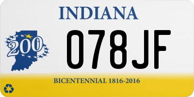 IN license plate 078JF