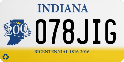 IN license plate 078JIG