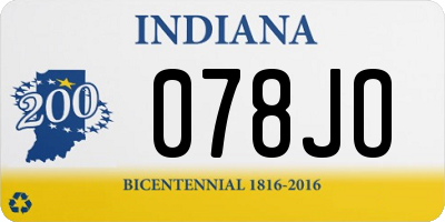 IN license plate 078JO
