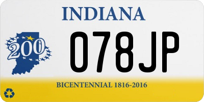 IN license plate 078JP