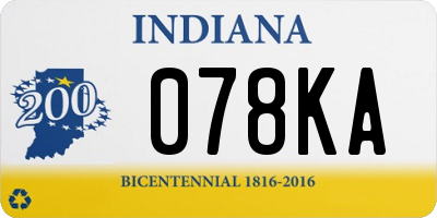 IN license plate 078KA