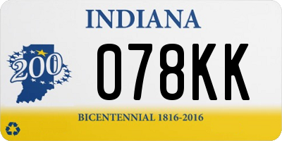 IN license plate 078KK