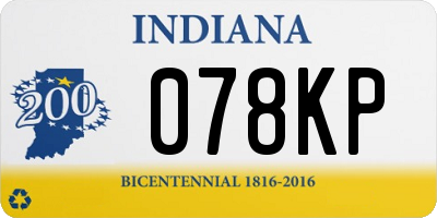 IN license plate 078KP