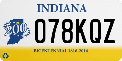 IN license plate 078KQZ