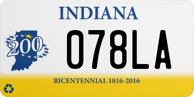 IN license plate 078LA