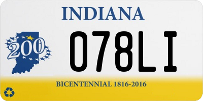 IN license plate 078LI