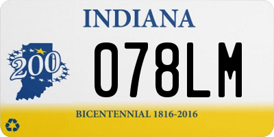 IN license plate 078LM