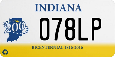 IN license plate 078LP
