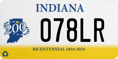 IN license plate 078LR