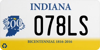 IN license plate 078LS