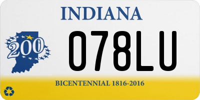 IN license plate 078LU