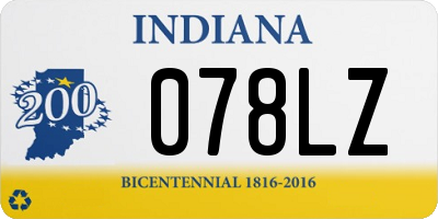 IN license plate 078LZ