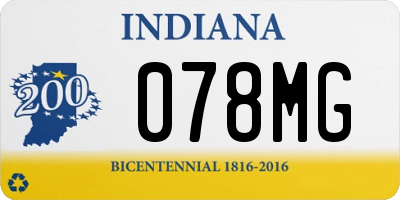 IN license plate 078MG